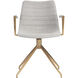 Andres Belfast Heather Grey Swivel Dining Armchair, Swivel